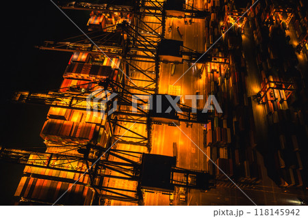 Aerial view of Yantian container terminal in Shenzhen city, China 118145942