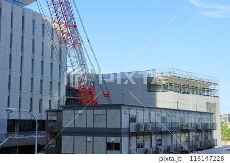 工事現場の現場事務所　 118147228