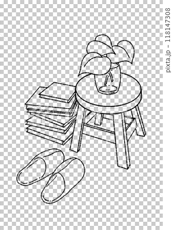 Reading a book in a room decorated with potted plants Reading a book in a room decorated with potted plants 118147308