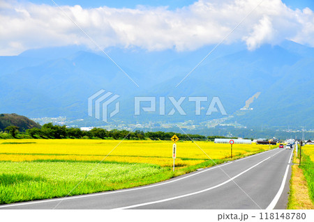 伊那市美篶／ナイスロードより木曽駒ケ岳方面を望む(長野県伊那市)【2024.9】 118148780