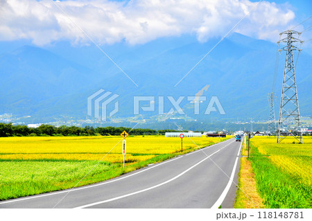 伊那市美篶／ナイスロードより木曽駒ケ岳方面を望む(長野県伊那市)【2024.9】 118148781