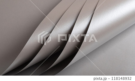 Gray silver metal texture with luxury modern design Rich reflection, fine wave structure, and 118148932