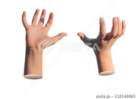 Kids hand holding, grabbing, grasping invisible object isolated on white background Kids hand holding, grabbing, grasping invisible object isolated on white background 118149065