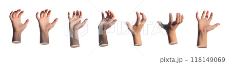 Hand gestures set, kids sign for holding invisible object, product, isolated on white background Hand gestures set, kids sign for holding invisible object, product, isolated on white background 118149069