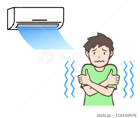 房で冷える男性 118149476