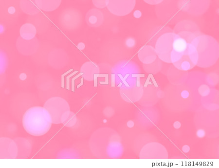 ピンクの背景にカラフルな玉ボケのイメージ素材 118149829