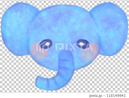 かわいいゾウのイラスト 顔 かわいいゾウのイラスト 顔 118149941