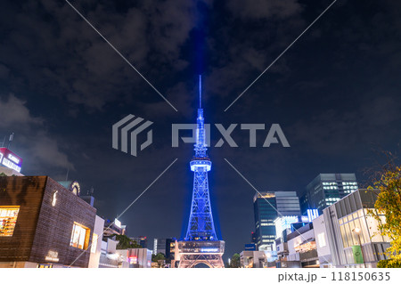 《愛知県》名古屋栄・繁華街の夜景 118150635