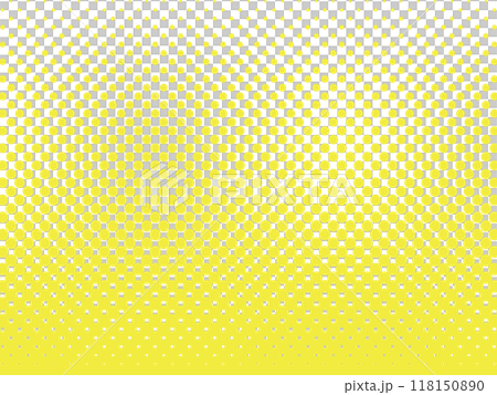 ハーフトーン・ドットの背景　ベクター　黄色 　Dot vector 118150890
