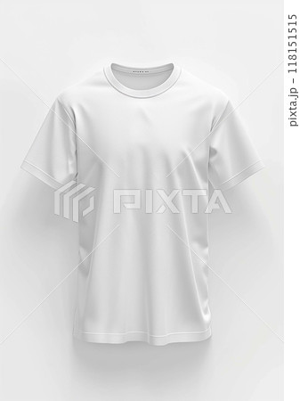 3D render T-shirt mockup on white background, ideal for brand advertising 3D render T-shirt mockup on white background, ideal for brand advertising 118151515