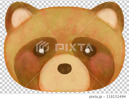 Cute raccoon illustration face 118152494