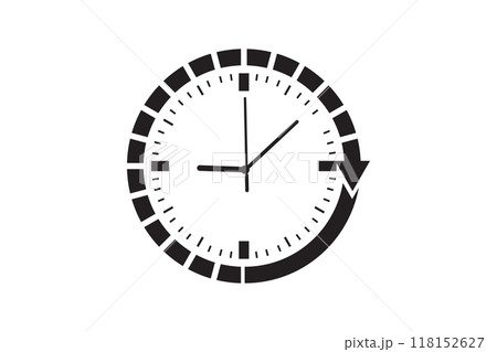 Clock icon in trendy flat style isolated on background. Clock icon page symbol for your web site design Clock icon logo, app, UI. Clock icon Vector illustration Clock icon in trendy flat style isolated on background. Clock icon page symbol for your web site design Clock icon logo, app, UI. Clock icon Vector illustration 118152627