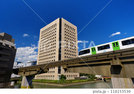 東京ウォーターフロント 芝浦アイランド 芝浦西運河の風景 東京ウォーターフロント 芝浦アイランド 芝浦西運河の風景 118153530