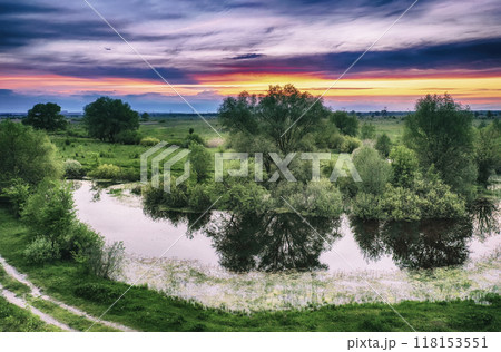 Rural summer sunset 118153551