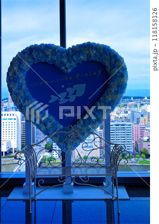 にいがた鮭プロジェクト　撮影スポット　新潟日報社メディアシップ展望台 118158126