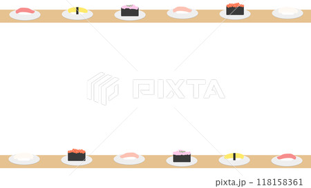 シンプルな回転寿司のフレーム 118158361