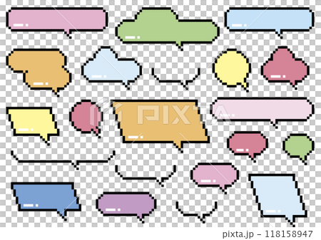 ドット絵のふきだしセット 118158947