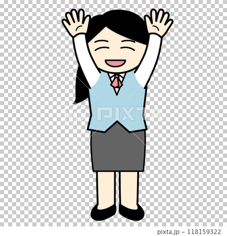 穿著西裝裙子跳舞的女人 118159322