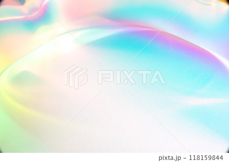 キラキラ　背景 テクスチャ オーロラ セロファン 虹 クリスタル スペクトル グラデーション 118159844