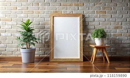 Wall art frame in white frame 118159890