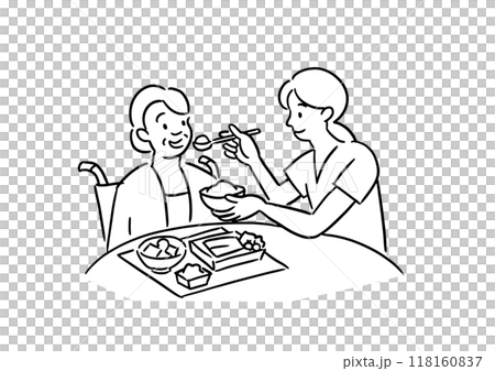 護理人員支持老年人膳食 護理人員支持老年人膳食 118160837