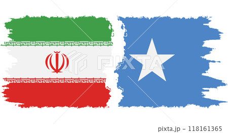 Somalia and Iran grunge flags connection vector Somalia and Iran grunge flags connection vector 118161365