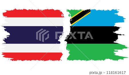 Zanzibar and Thailand grunge flags connection vector Zanzibar and Thailand grunge flags connection vector 118161617