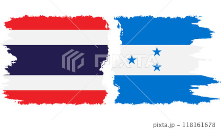 Honduras and Thailand grunge flags connection vector Honduras and Thailand grunge flags connection vector 118161678