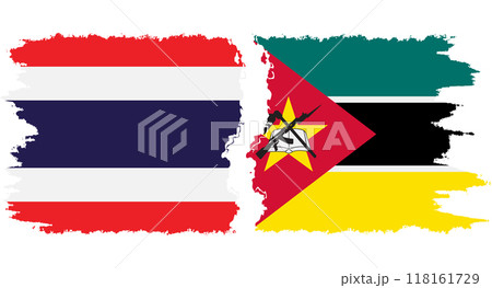 Mozambique and Thailand grunge flags connection vector 118161729