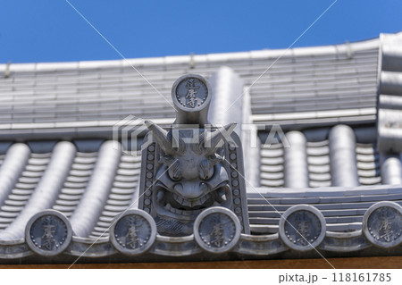 達磨寺 瓦屋根 鬼瓦(奈良県北葛城郡王寺町) 達磨寺 瓦屋根 鬼瓦(奈良県北葛城郡王寺町) 118161785