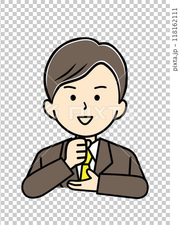 なるほどと納得するスーツ姿の男性 なるほどと納得するスーツ姿の男性 118162111