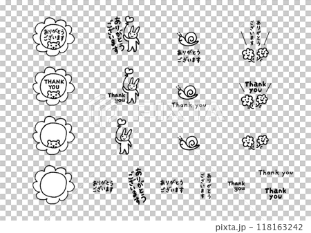 簡單的手繪插畫集謝謝，謝謝1 118163242