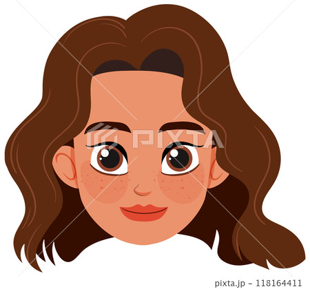 Smiling Female Avatar Illustration Smiling Female Avatar Illustration 118164411