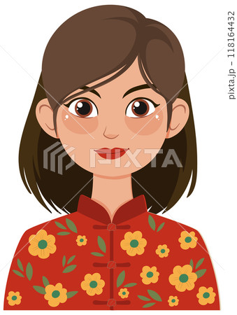 Woman in Floral Traditional Costume Woman in Floral Traditional Costume 118164432