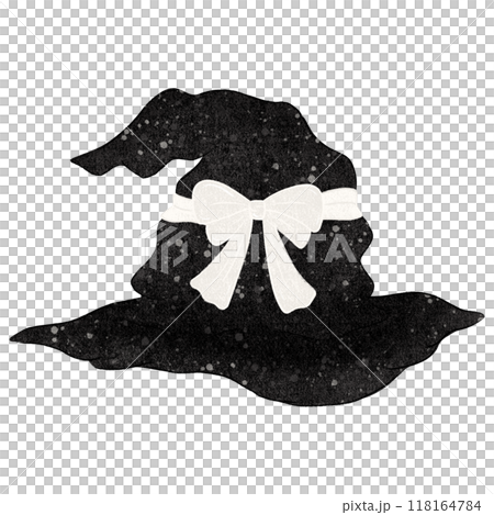 Halloween Clipart Collection Designs of Various Black Witch Hats with Stylish Bows, Buckles, and Ribbons, Perfect for Spooky Themed Projects, Crafts, and Digital Designs 118164784