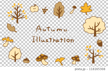 Autumn botanical loose illustration 118165308