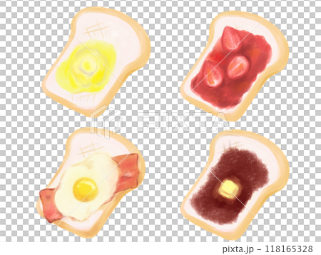 かわいいトーストのイラストセット 118165328
