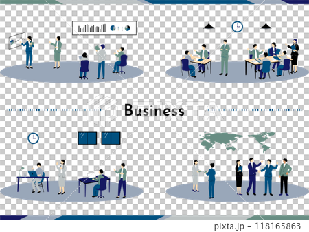 Business scene material collection 118165863