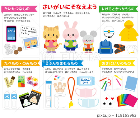 2024-子供向け防災リュックの作り方イラスト 118165962