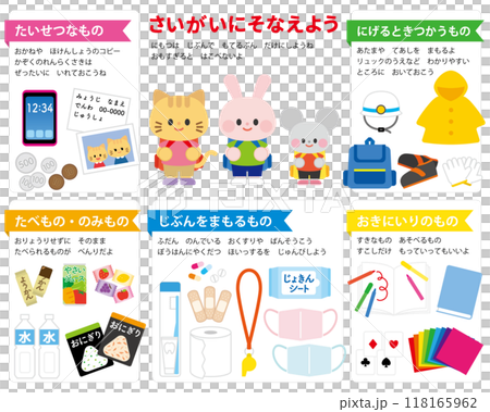 2024-子供向け防災リュックの作り方イラスト 118165962