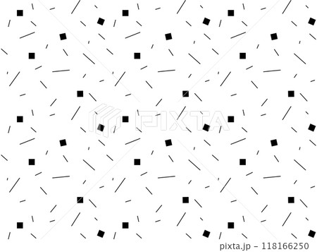 切り箔散らし　日本伝統柄　シームレスの和柄素材　カラー:黒バージョン 118166250