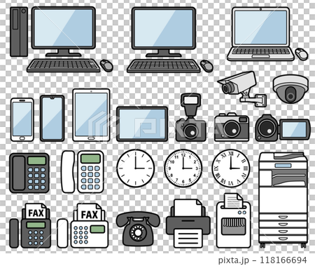 Office equipment icon set 118166694