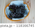 blue grapes in a basket 118166745