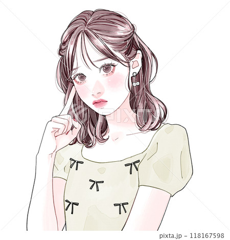 悩んでいる女性 悩んでいる女性 118167598