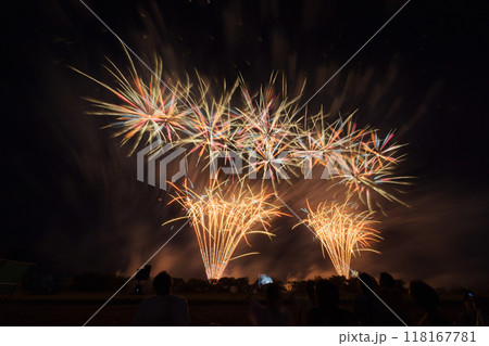 赤川花火大会 ワイドスターマイン Akagawa Fireworks Wide Starmine 赤川花火大会 ワイドスターマイン Akagawa Fireworks Wide Starmine 118167781