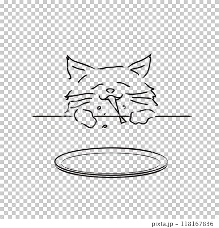 Illustration 04 of a cat chasing a fish 118167836