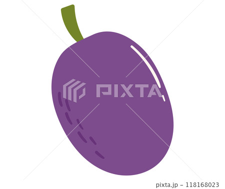 Fruit passion fruit in cartoon hand drawn simple style. Editable variable color Fruit passion fruit in cartoon hand drawn simple style. Editable variable color 118168023