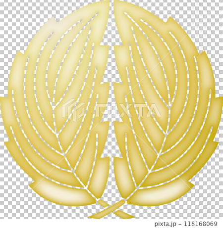 家紋 抱き鬼柏【金色】 家紋 抱き鬼柏【金色】 118168069