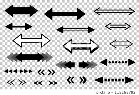 Double Arrow Icon Left Right Arrow Double Black 118168792