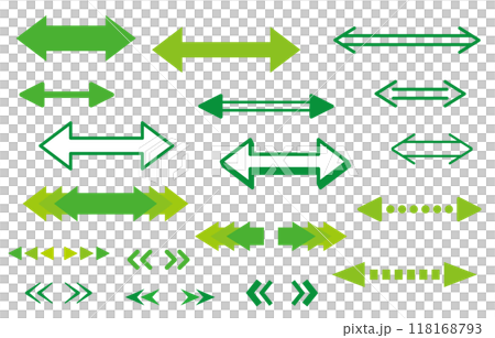 両矢印のアイコン 左右矢印 ダブル 緑 両矢印のアイコン 左右矢印 ダブル 緑 118168793